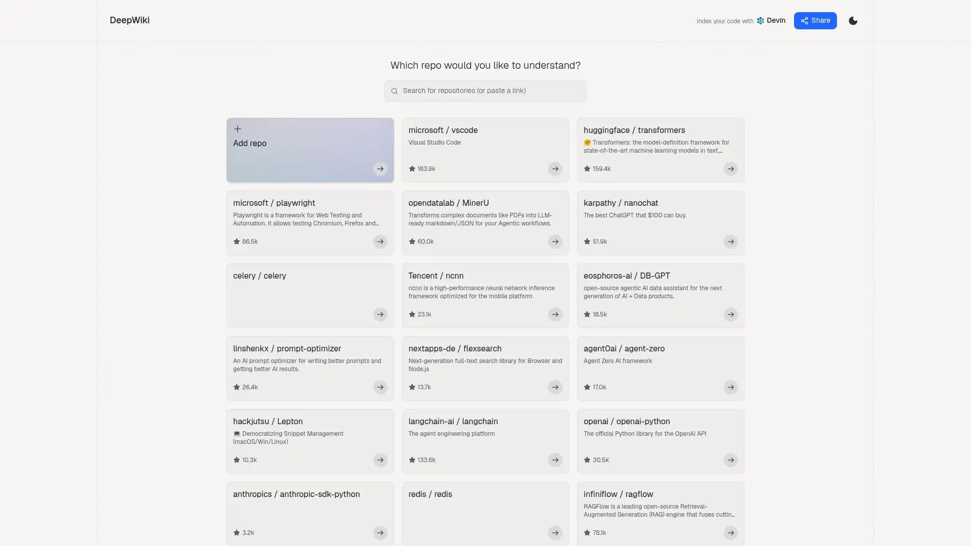 DeepWiki 截图