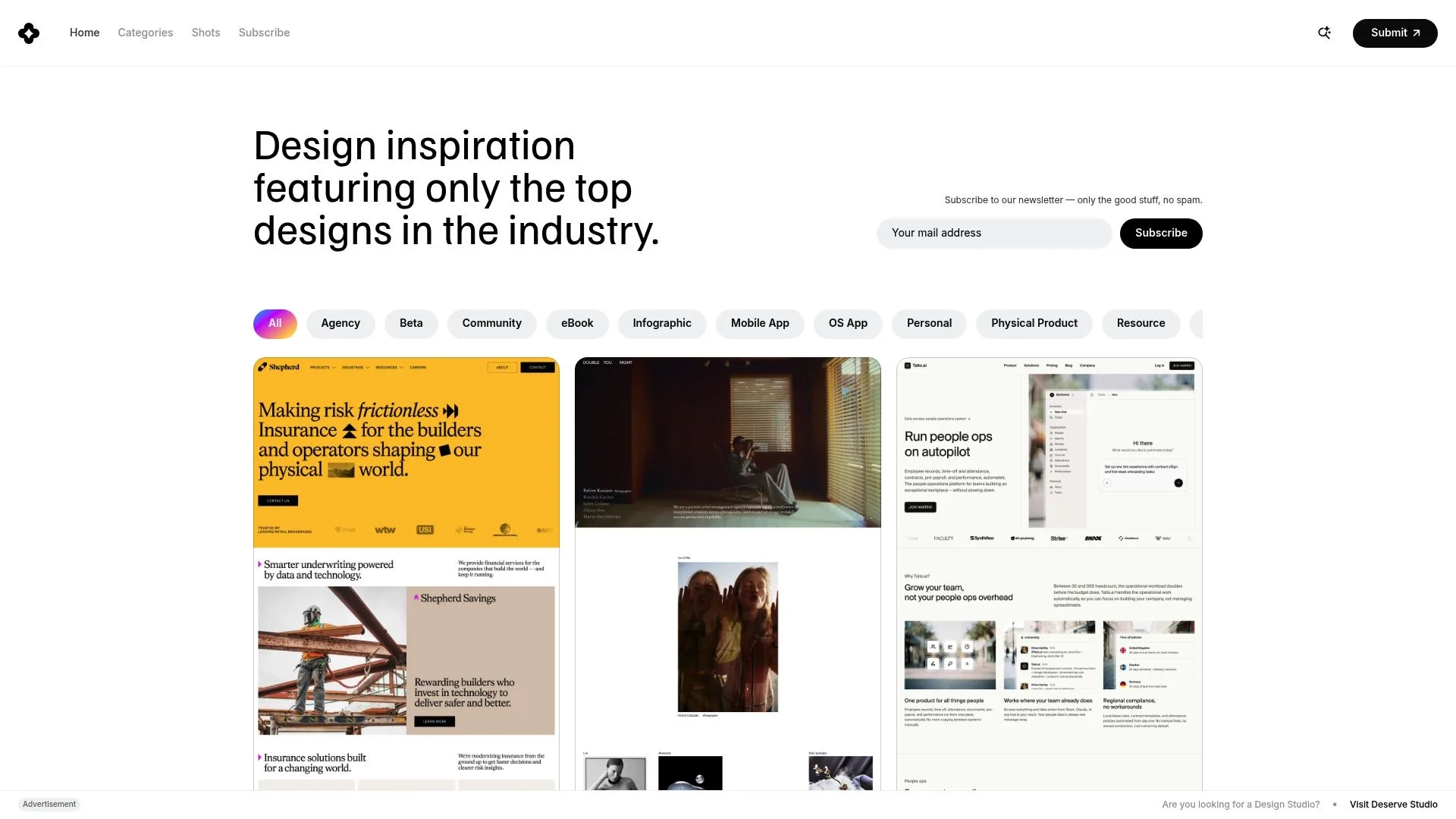 Pure Landing Page 截图